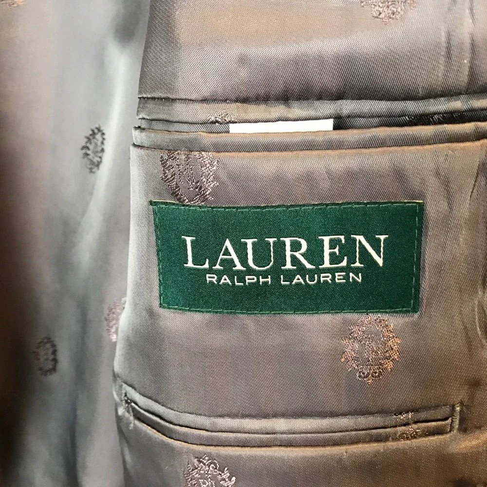 Lauren Ralph Lauren‎ Men's Grey 100% Wool Jacket Blazer Size 52L
